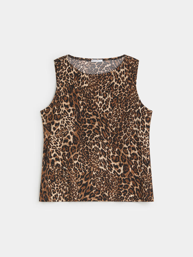 CAMISETA DETALLE STRASS Negro