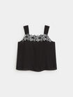 BLUSA BICOLOR Negro