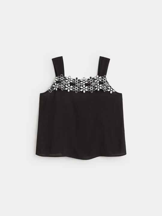 BLUSA BICOLOR Negro image number null