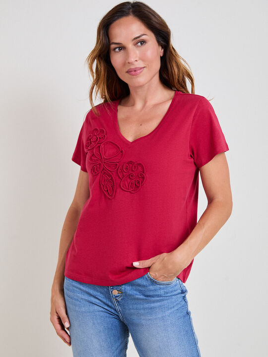CAMISETA FLORES 3D Geranio image number null