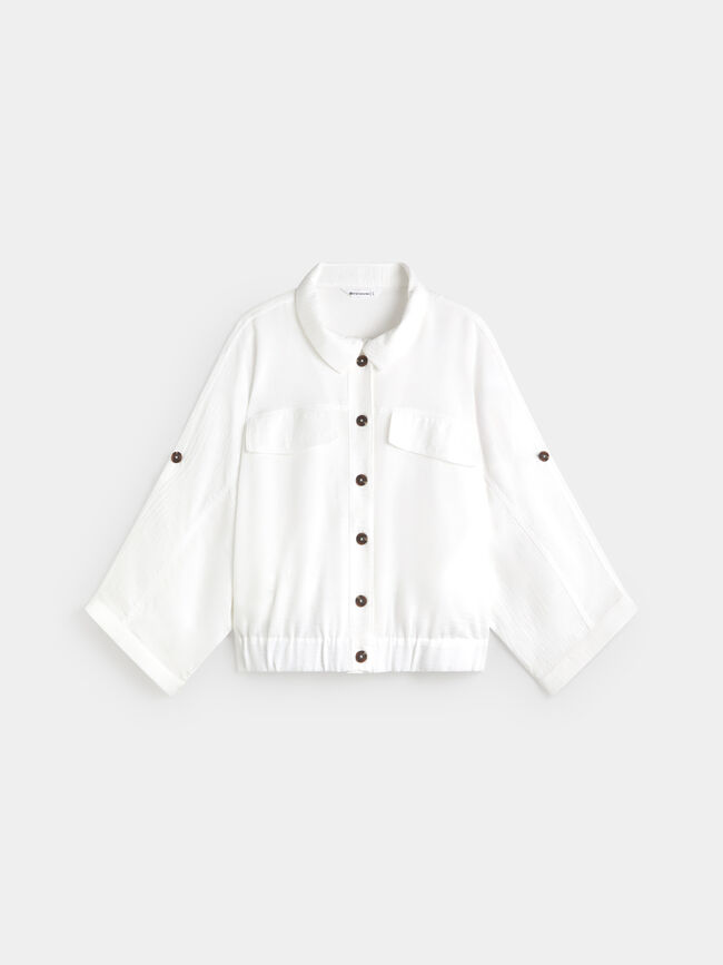 chaqueta rustica Blanco Optico