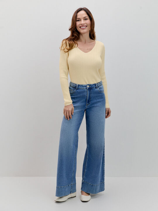 JERSEY PICO CANALE Amarillo Pastel image number null