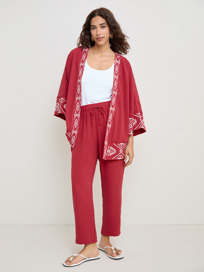 PANTAL&Oacute;N JOGGER Rojo Cabaret