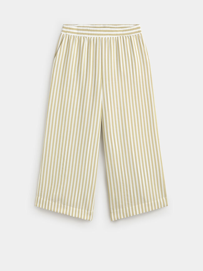 PANTAL&Oacute;N CULOTTE RAYAS Verde