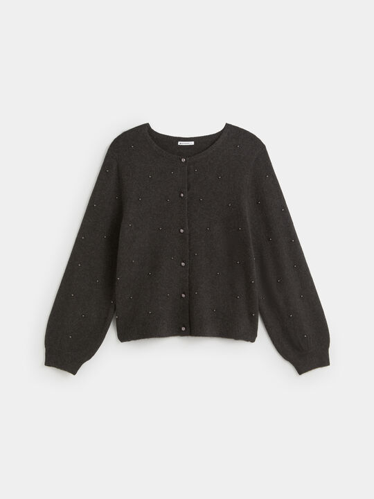 CARDIGAN JAM Gris Oscuro image number null