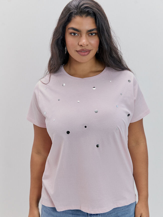 CAMISETA ESPEJOS REDONDOS Rosa Pastel