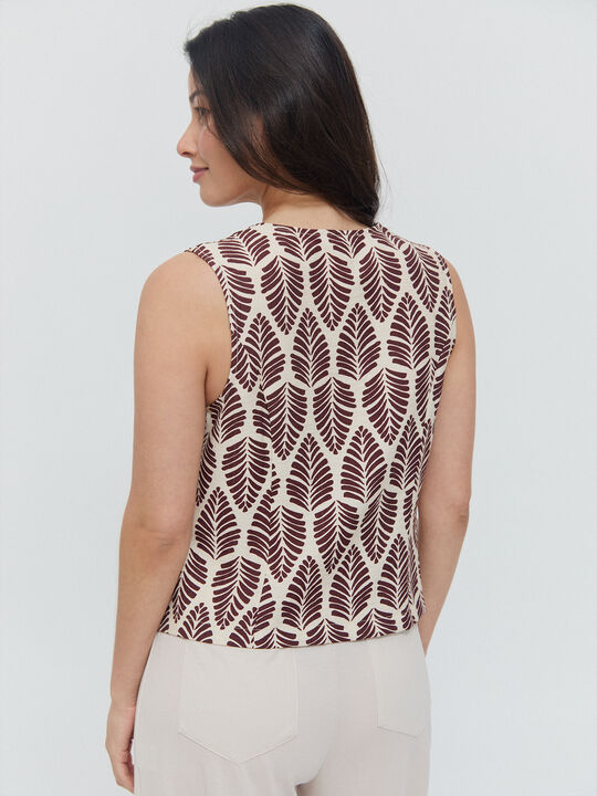 CHALECO ESTAMADO RUSTICO Marron image number null