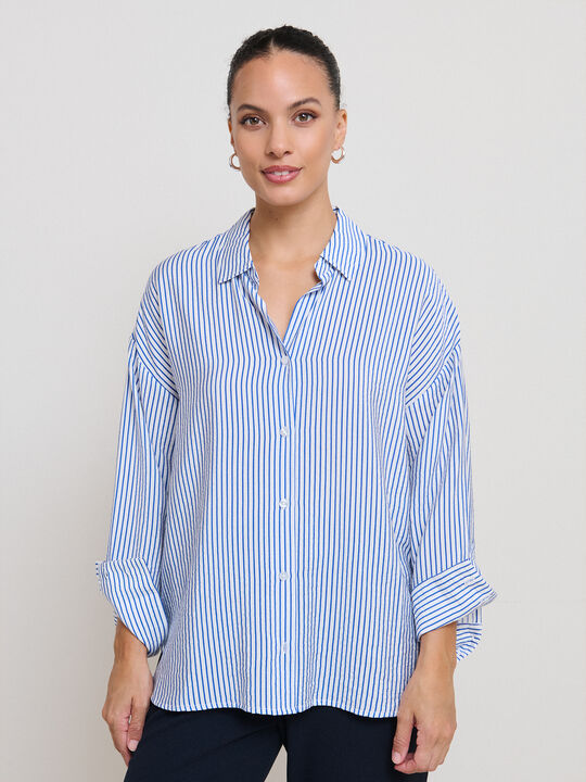 CAMISA RAYA ML Azul Chambray image number null