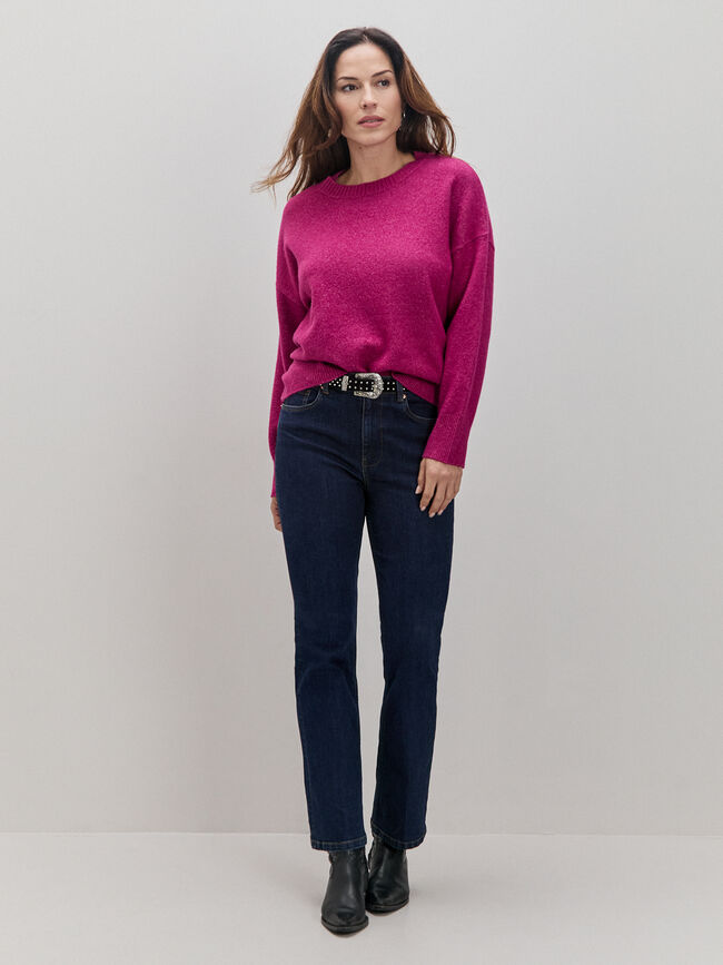 JERSEY CUELLO REDONDO Fucsia