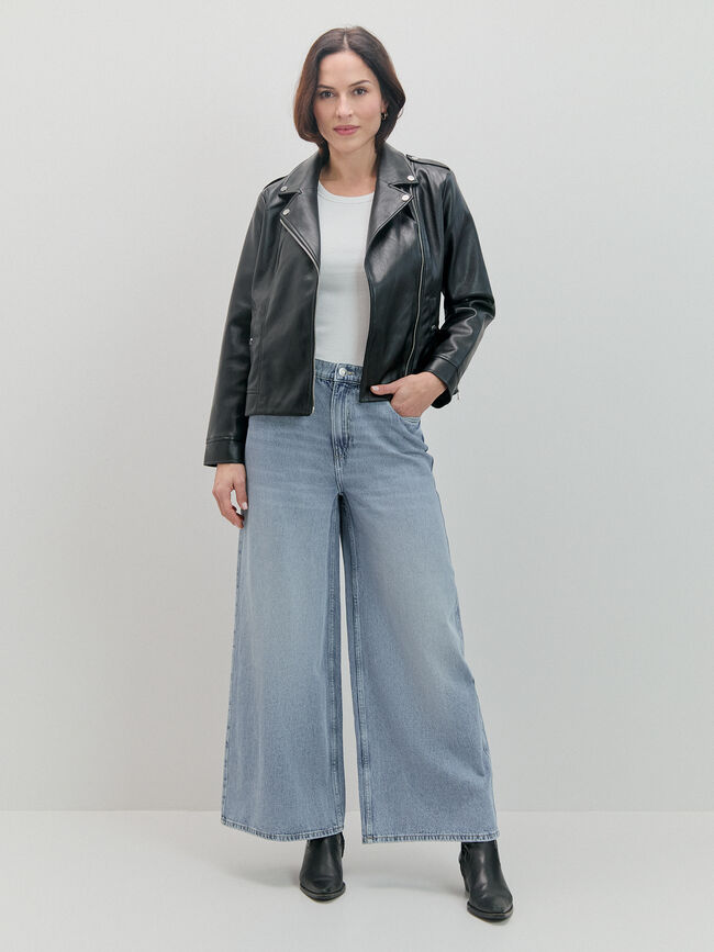 SUPER WIDE LEG GOMA Light blue