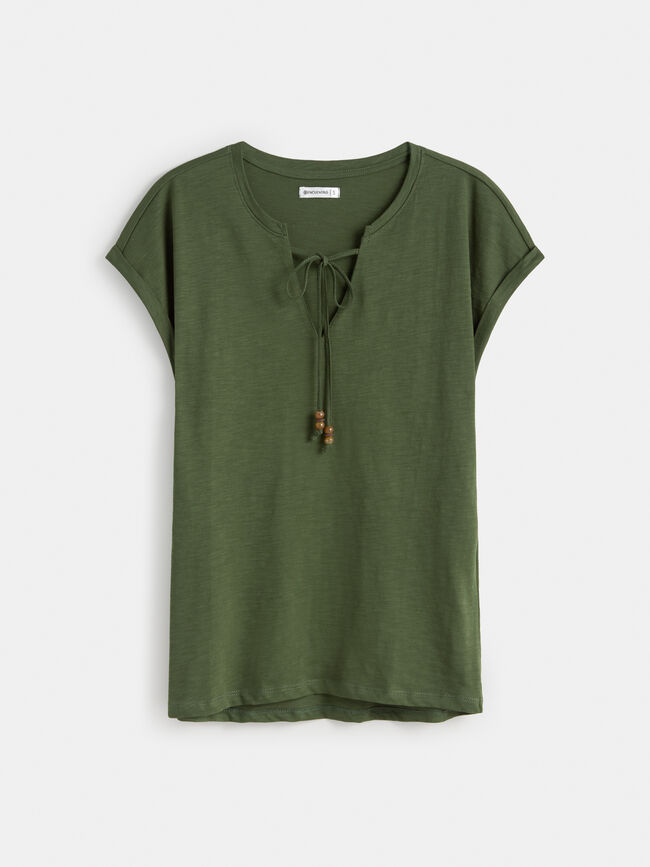 CAMISETA DETALLE Verde oscuro