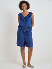 TOP VOLANTE BOTONES Dark blue