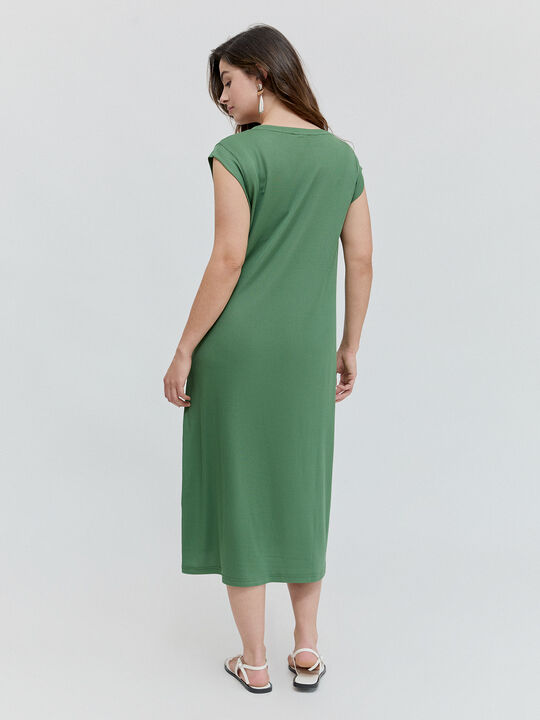 VESTIDO CANALÉ Verde Amazona image number null