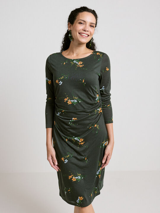 VESTIDO FRUNCES LATERALES Estampado 1 image number null