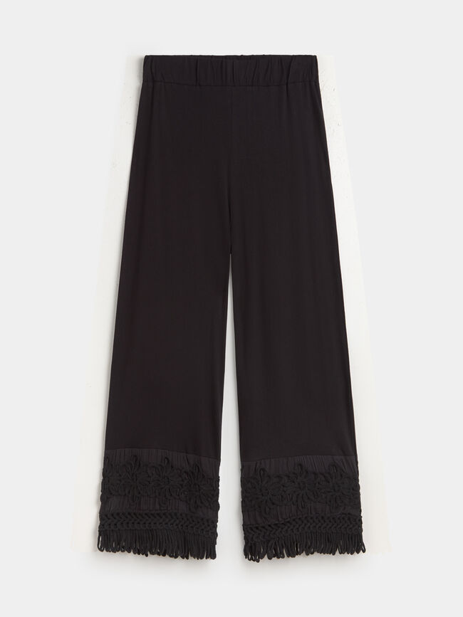 PANTALON FLECOS Negro
