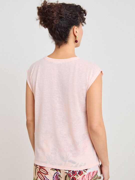 CAMISETA NUDO Salmon Claro image number null