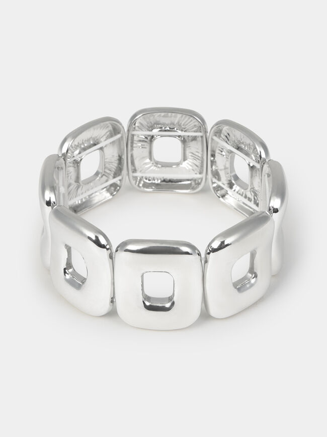 PULSERA ELÁSTICA TEXTURa Plata