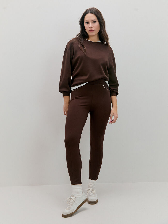 LEGGING DETALLE Marron Medio