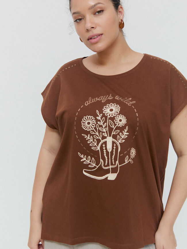 CAMISETA POSICIONAL Marron chocolat