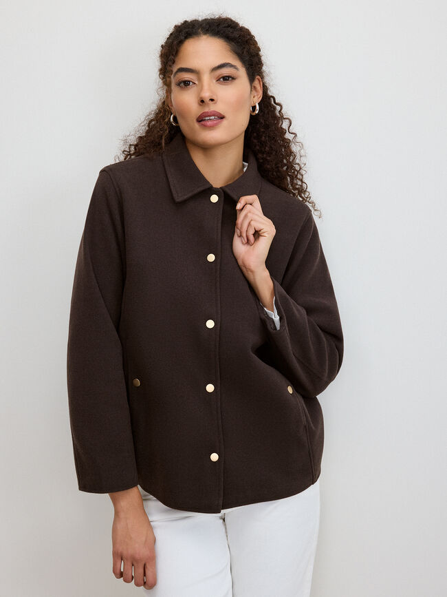 CHAQUETA PA&Ntilde;O BASICA Marron