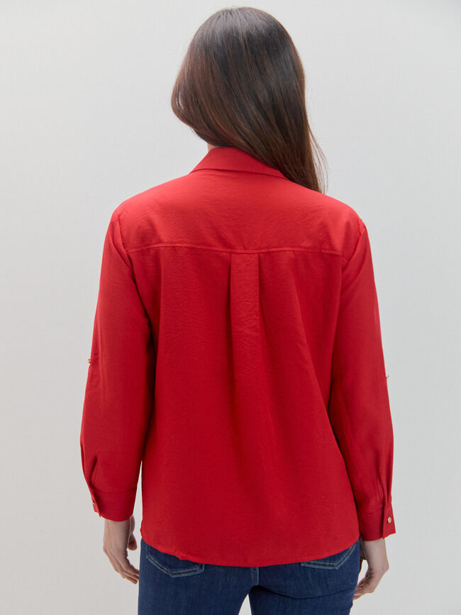 CAMISA MANGA LARGA Rojo
