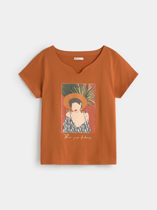 CAMISETA POSICIONAL CHICA Marron viejo