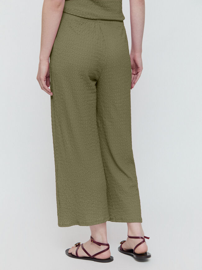 PANTALÓN EFECTO ARRUGADO Kaki