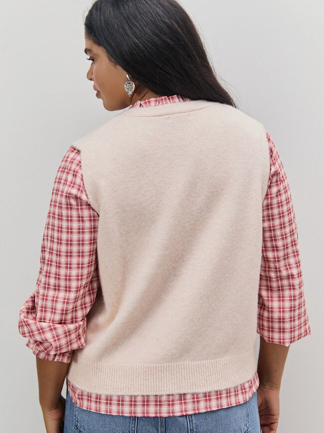 CHALECO BOTONES Rosa