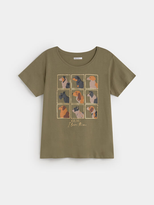 CAMISETA POSICIONAL PERROS Kaki image number null
