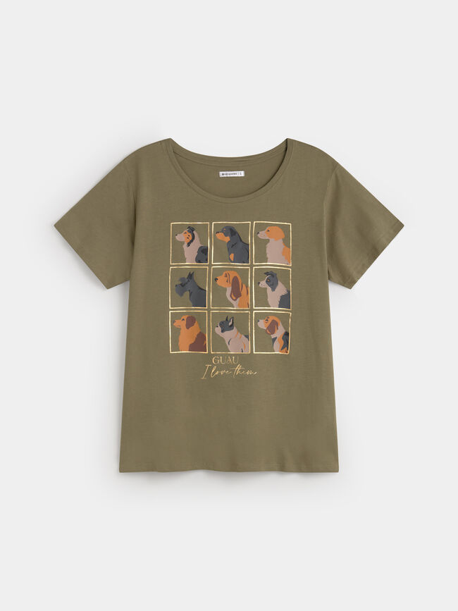CAMISETA POSICIONAL PERROS Kaki