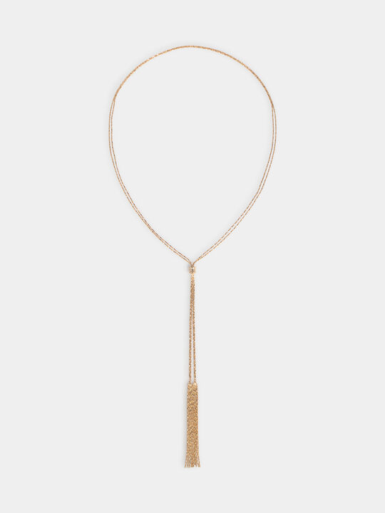 COLLAR LARGO ELEGANTE Oro image number null