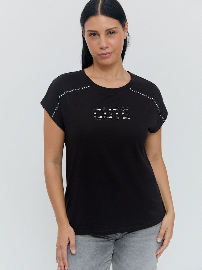 CAMISETA TACHAS Negro