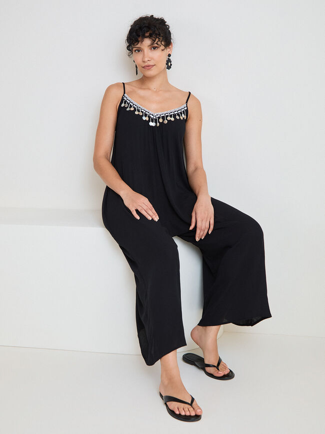 MONO DETALLE ESCOTE Negro