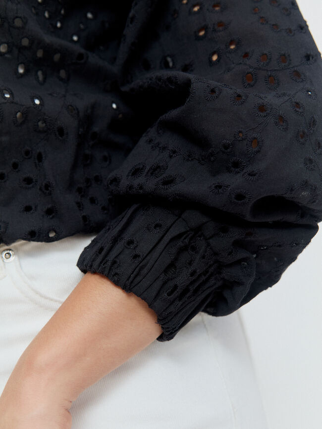 BOMBER BORDADOS Negro