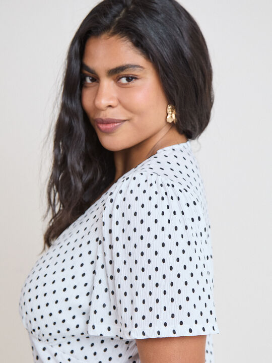 CAMISETA TOPOS ROMANTICA Blanco Optico image number null