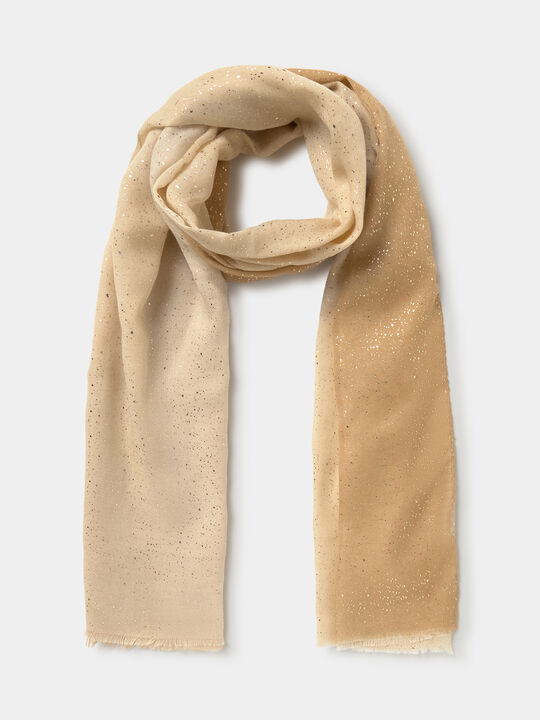 PAÑUELO DETALLE LUREX Camel Claro image number null