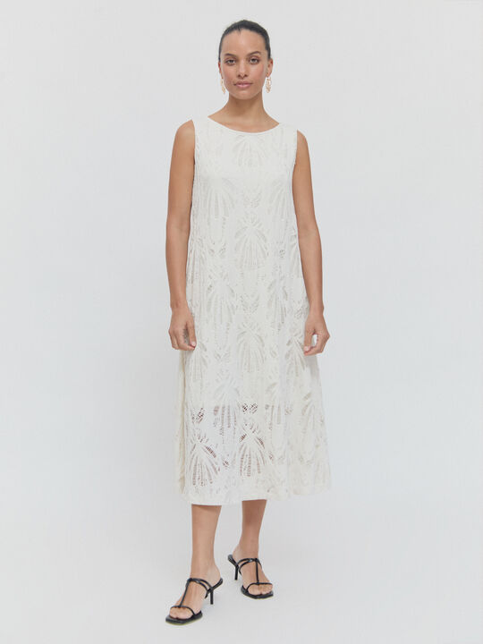 VESTIDO CALADO Crudo image number null