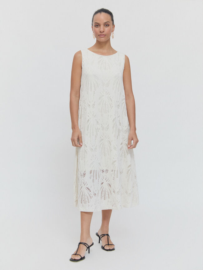 VESTIDO CALADO Crudo