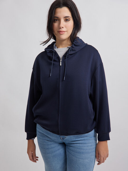 BOMBER CAPUCHA Azul Marino image number null
