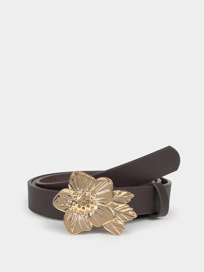 CINTUR&Oacute;N POLIPIEL HEBILLA Cafe Noir