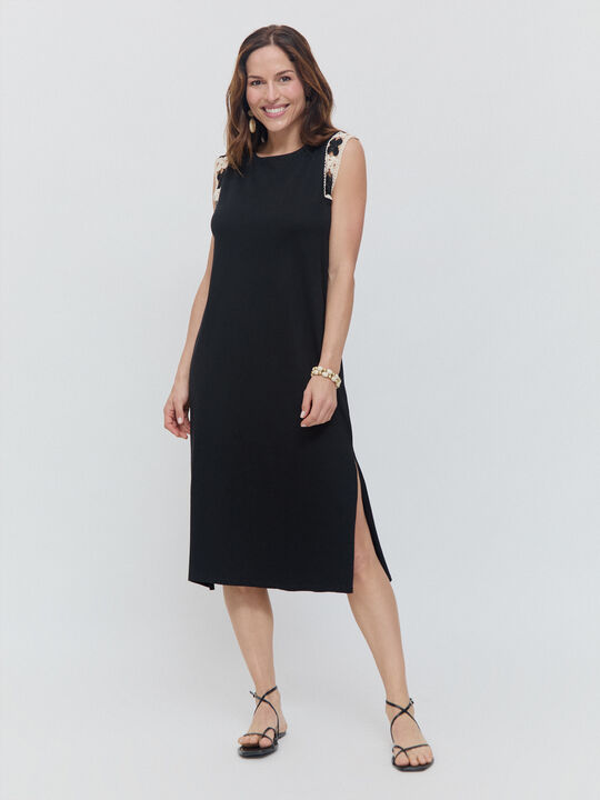 VESTIDO CROCHET Negro image number null