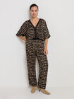 PANTAL&Oacute;N ESTAMPADO CONJUNTO Negro