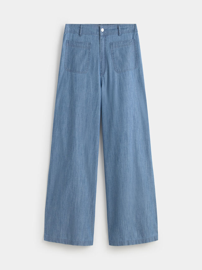 PANTALON CULOTTE Mid blue