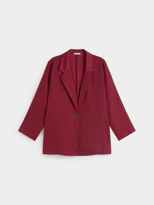 BLAZER BOTÓN DORADO Rojo Cereza image number null