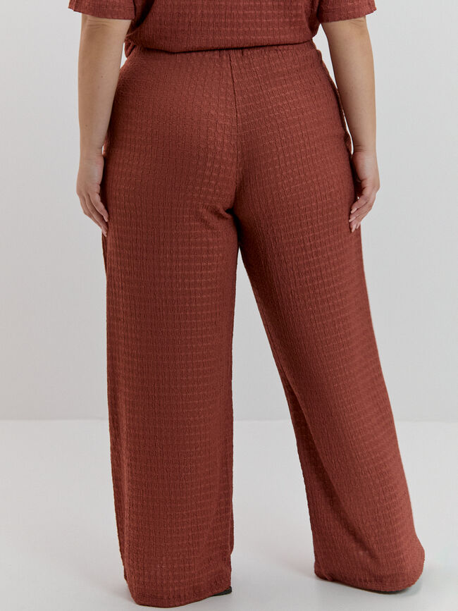PANTAL&Oacute;N CRINKLE Marron/Naranja