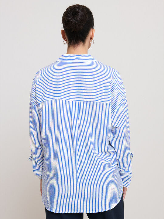 CAMISA RAYA ML Azul Chambray image number null