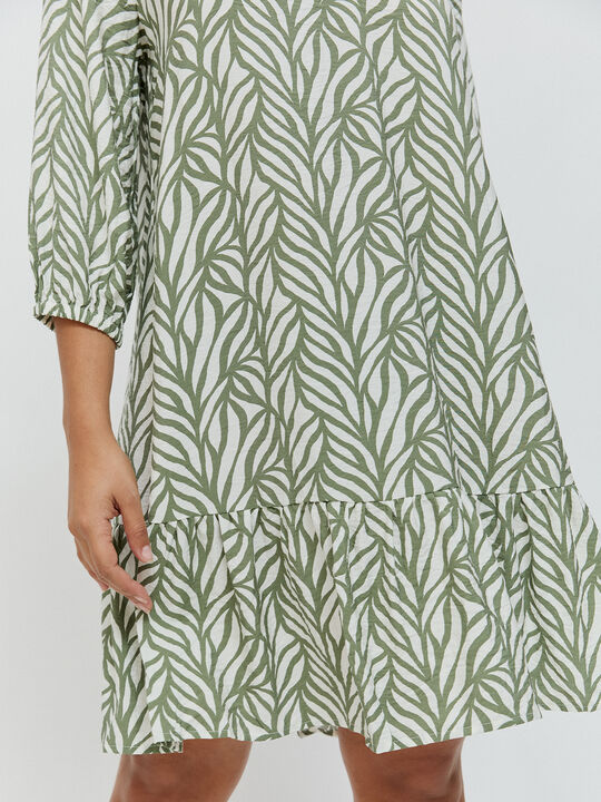 VESTIDO FLUIDO ANCHO Kaki image number null