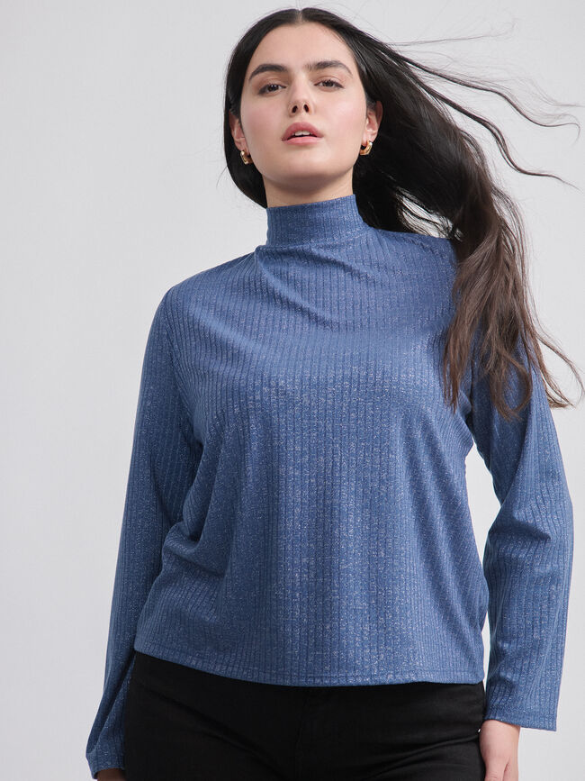 CAMISETA CUELLO ALTO Azul Noche