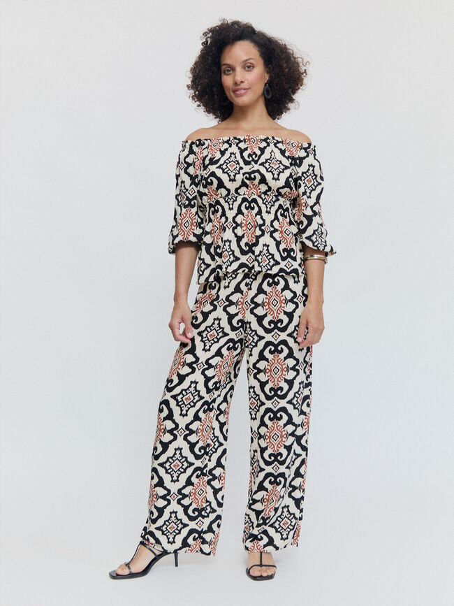 PANTALON RECTO GOMA Negro