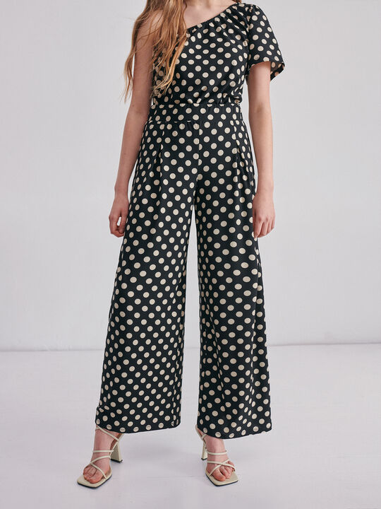 PANTALÓN ESTAMPADO Negro image number null